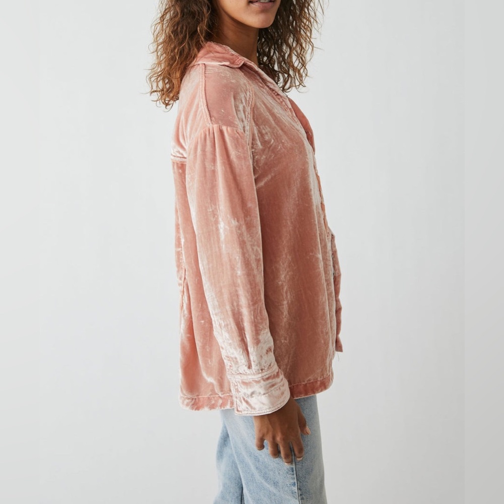 Free People Marianne Velvet Shirt